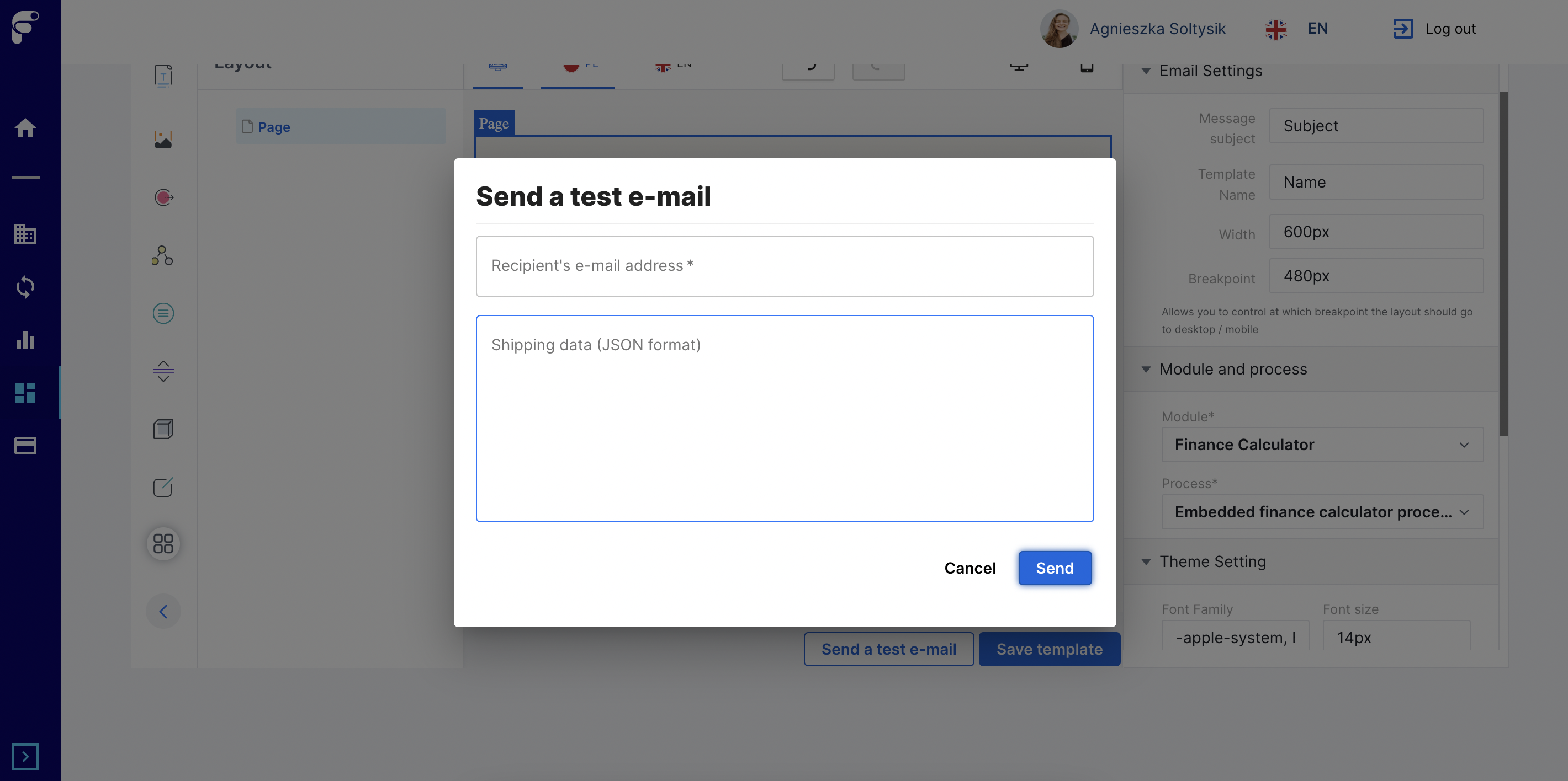 Wyślij testowy e-mail