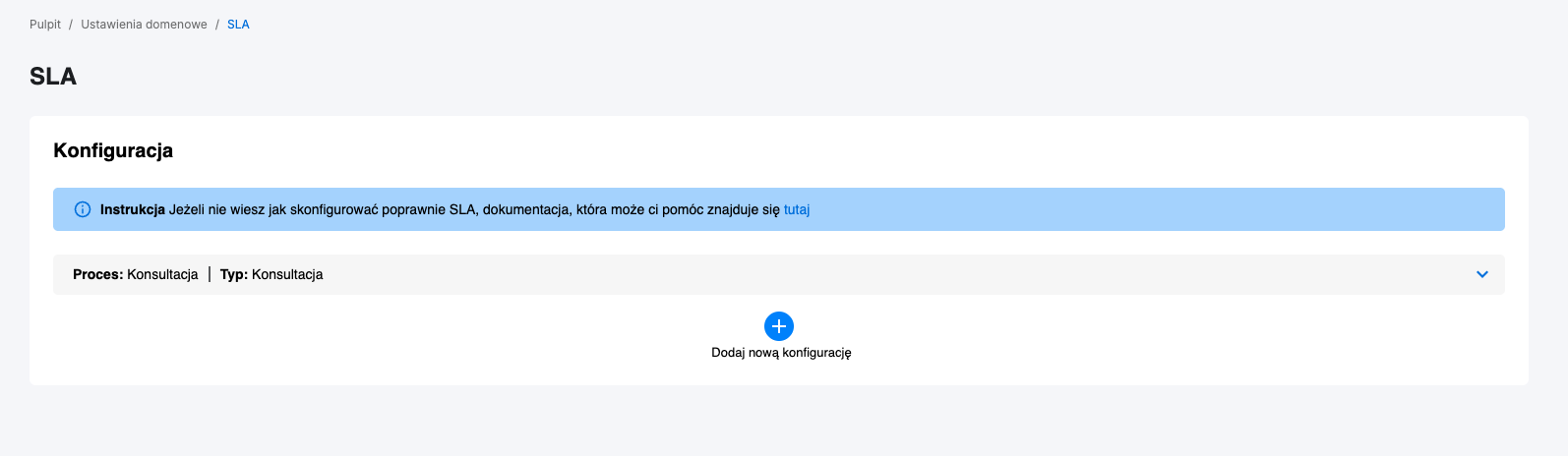 Dodaj nową konfigurację