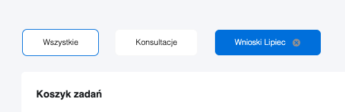 Widok z dodanym filtrem