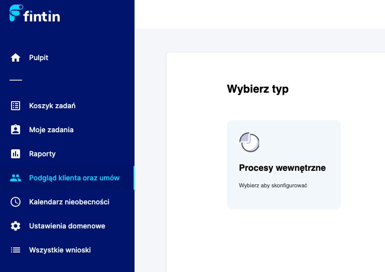 Podgląd klienta - widok główny