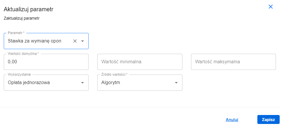 add vap form parameters replace amount