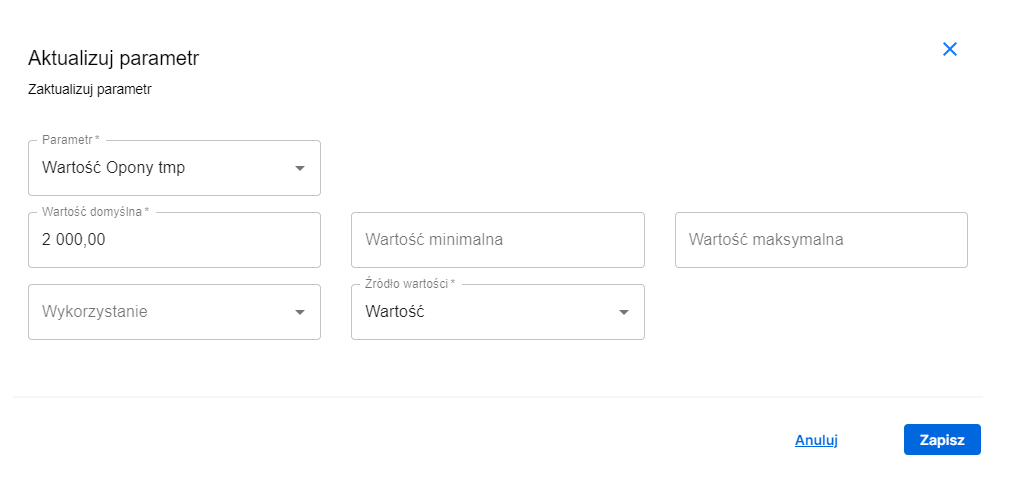 add vap form parameters tyre price